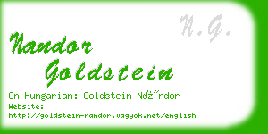 nandor goldstein business card